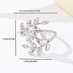 Женские кольца на палец из латуни с микропаве и кубическим цирконием&nbsp;FU0623-6