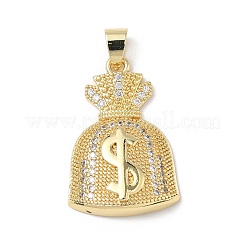 Подвески из прозрачного кубического циркония с микропейвом&nbsp;KK-L253-13G