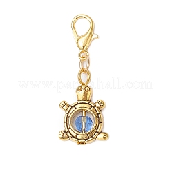 Подвеска в тибетском стиле из сплава и стеклянных бусин черепаха&nbsp;HJEW-JM03216