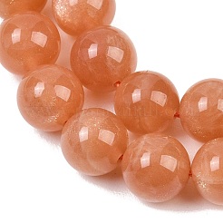 Натуральный Sunstone бисер пряди&nbsp;G-G342-A04-10.5mm