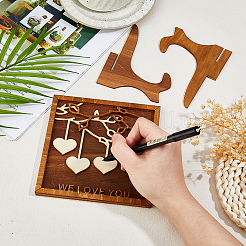 Деревянное генеалогическое древо с сердечком&nbsp;AJEW-WH0609-088