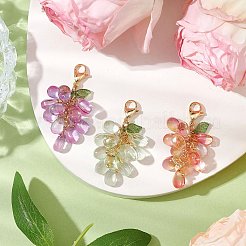 Украшение подвески из стекла и акрила в форме капли&nbsp;HJEW-TA00270