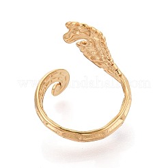 Открытые кольца-манжеты из нержавеющей стали 304 с ионным покрытием (IP) для женщин&nbsp;RJEW-N052-15G