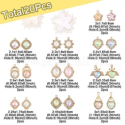 20 шт. 10-х стилевые подвески из сплава стекла&nbsp;FIND-FS0003-50