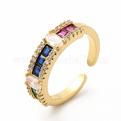 Прямоугольное открытое кольцо-манжета из кубического циркония KK-A180-29G