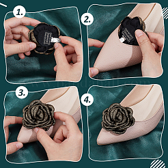 2 шт. полиэстеровые пряжки для обуви&nbsp;AJEW-ME0001-45A