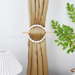 Кольцевой хлопковый шнур для подхвата штор с деревянной палочкой&nbsp;DIY-WH0899-328