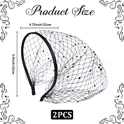 Сетчатая вуаль тканевые резинки для волос&nbsp;AJEW-WH20120-52A