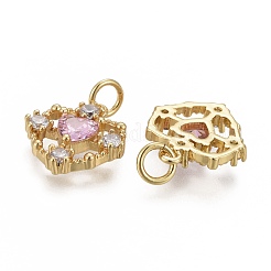 Кулоны с кубическим цирконием из латуни&nbsp;KK-F821-25G