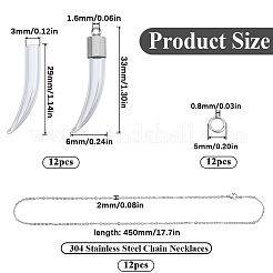 36 шт. 3 стиля подвески в виде прозрачных стеклянных бутылок&nbsp;GLAA-SC0002-37