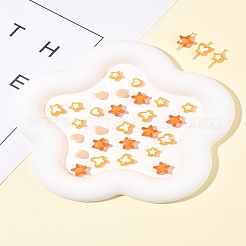 200шт 5 стиля прозрачные акриловые бусины&nbsp;TACR-FS0001-54C