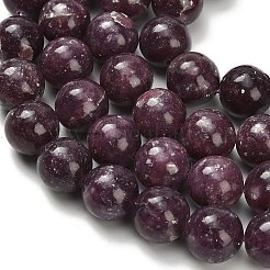 Натуральный лепидолит / пурпурный слюдяный камень бисер пряди&nbsp;G-H335-B03-12mm-A