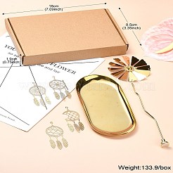 201 вращающийся карусельный подсвечник для чайной свечи из нержавеющей стали&nbsp;DJEW-CJC0002-01