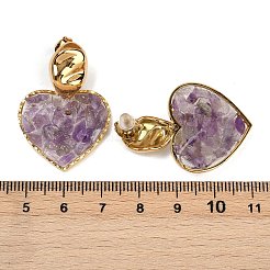 Серьги-гвоздики в форме сердца из нержавеющей стали 304&nbsp;EJEW-Z096-01G-B02