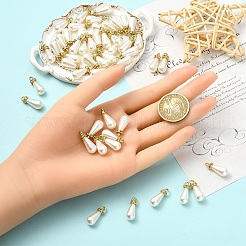 50 шт. подвески из глянцевого пластика ABS с имитацией жемчуга&nbsp;FIND-YW0009-07