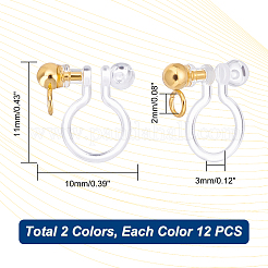 Прозрачный зажим для уха сплава типа u&nbsp;PALLOY-PH0012-72