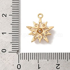 Латунные микропаве прозрачные подвески с фианитом&nbsp;KK-M294-07G-02