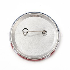 День независимости плоские круглые значки из белой жести JEWB-G021-01J