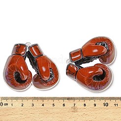 Большие подвески из непрозрачного акрила с принтом&nbsp;OACR-I020-04