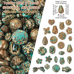 100 г 2 цвета непрозрачные акриловые бусины&nbsp;OACR-TA0003-30