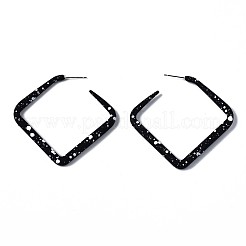 Пластиковые серьги-гвоздики ccb&nbsp;EJEW-Q020-001B