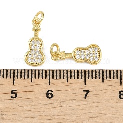 Латунные микропаве прозрачные подвески с фианитом&nbsp;KK-D218-16G