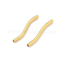 Латунные волнистые трубчатые бусины&nbsp;KK-H532-36A-G