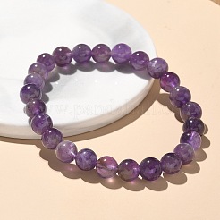 Натуральный аметист бисера стрейч браслеты&nbsp;X-BJEW-K212-B-034