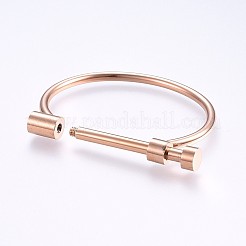 Браслеты из нержавеющей стали 304 с ионным покрытием (IP)&nbsp;LS-BJEW-P222-14RG