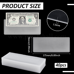 Прямоугольный пластиковый держатель для долларовых купюр для коллекционеров&nbsp;AJEW-WH0248-737B