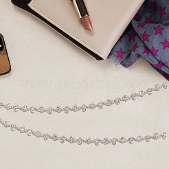 S-образные стеклянные стразы и железные цепочки-чашки&nbsp;DIY-WH20032-25S-01