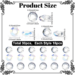 30шт 3 стиля стеклянных кабошонов&nbsp;MRMJ-YW0001-080