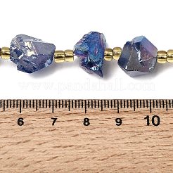 Гальванизированные нити из необработанных натуральных аметистов&nbsp;G-Z131-J02-09