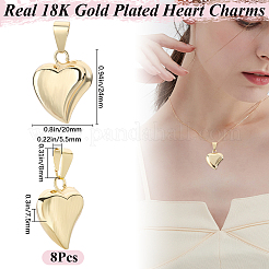 Латунные подвески с покрытием 8шт&nbsp;KK-BBC0015-09