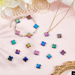 60 шт. гальванизированные натуральные бусины из ракушек&nbsp;SHEL-SC0001-87