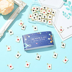 40шт 4 цвета подвески из цинкового сплава с эмалью&nbsp;ENAM-SC0009-97