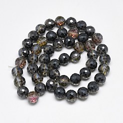 Стеклянные бусины с гальваническим покрытием &nbsp;EGLA-Q086-12mm-02