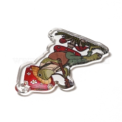 Подвески из прозрачного акрила с принтом&nbsp;MACR-G059-11F