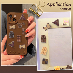 60 шт. 15 стиля непрозрачных смоляных имитационных шоколадных кабошонов&nbsp;RESI-SC0006-30