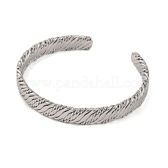 Браслеты-манжеты из нержавеющей стали 304 для женщин&nbsp;BJEW-D048-07P