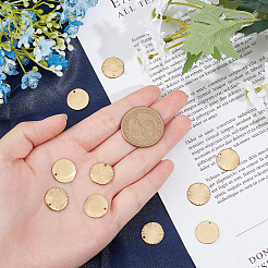 Текстурированные плоские круглые подвески из нержавеющей стали марки 304&nbsp;STAS-UN0013-43G