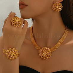 Комплекты из полых цветочных браслетов&nbsp;AI6728