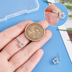 2 шт. 925 подвески из стерлингового серебра с микропаве из кубических цирконий&nbsp;STER-PH0001-96