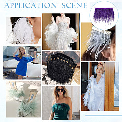 2м модная отделка из перьев страуса&nbsp;DIY-OC0013-52B