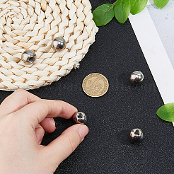 5 шт. европейские бусины из нержавеющей стали 304&nbsp;STAS-FH0002-40C