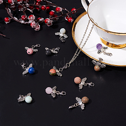 Ангел тема подвески из натурального камня&nbsp;HJEW-PH0001-20AS