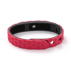 Плоские браслеты из силиконового шнура&nbsp;LS-BJEW-F421-01G