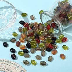 50шт прозрачные матовые акриловые бусины&nbsp;FACR-YW0001-09A