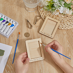 2 прямоугольная деревянная фоторамка для автомобильного козырька с железными зажимами&nbsp;AJEW-ME0002-33