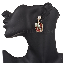 3 пара серег-гвоздиков из сплава с эмалью&nbsp;EJEW-JE06679